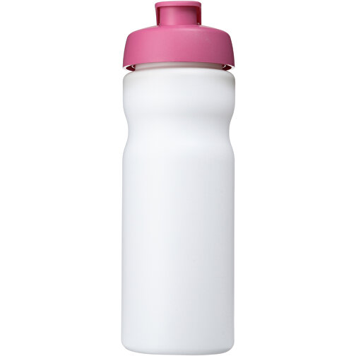 Baseline® Plus 650 Ml Sportflasche Mit Klappdeckel , weiß / rosa, HDPE Kunststoff, PP Kunststoff, 22,30cm (Höhe), Bild 3