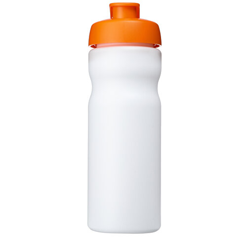 Baseline® Plus 650 Ml Sportflasche Mit Klappdeckel , weiß / orange, HDPE Kunststoff, PP Kunststoff, 22,30cm (Höhe), Bild 4