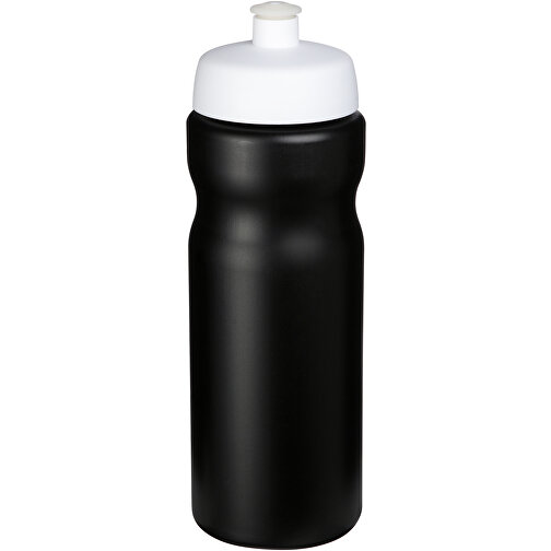 Baseline® Plus 650 Ml Sportflasche , schwarz / weiß, HDPE Kunststoff, PP Kunststoff, 22,30cm (Höhe), Bild 1