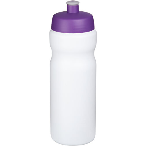 Baseline® Plus 650 Ml Sportflasche , weiß / lila, HDPE Kunststoff, PP Kunststoff, 22,30cm (Höhe), Bild 1