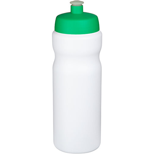 Baseline® Plus 650 Ml Sportflasche , weiß / grün, HDPE Kunststoff, PP Kunststoff, 22,30cm (Höhe), Bild 1