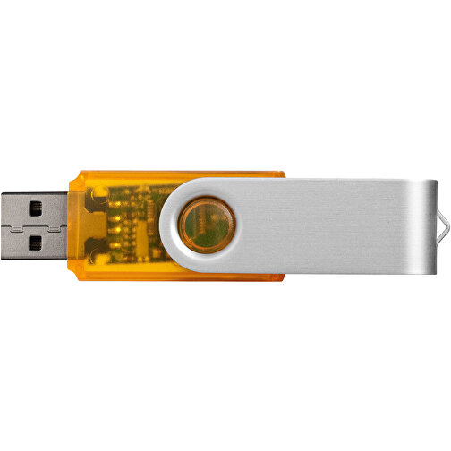 Rotate Transculent USB-Stick , orange MB , 16 GB , Kunststoff, Aluminium MB , 5,80cm x 1,90cm x 1,00cm (Länge x Höhe x Breite), Bild 4