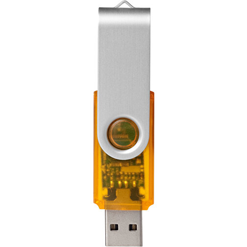 Rotate Transculent USB-Stick , orange MB , 8 GB , Kunststoff, Aluminium MB , 5,80cm x 1,90cm x 1,00cm (Länge x Höhe x Breite), Bild 3
