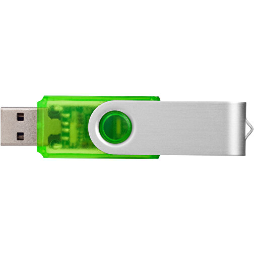 Rotate Transculent USB-Stick , grün MB , 2 GB , Kunststoff, Aluminium MB , 5,80cm x 1,90cm x 1,00cm (Länge x Höhe x Breite), Bild 6