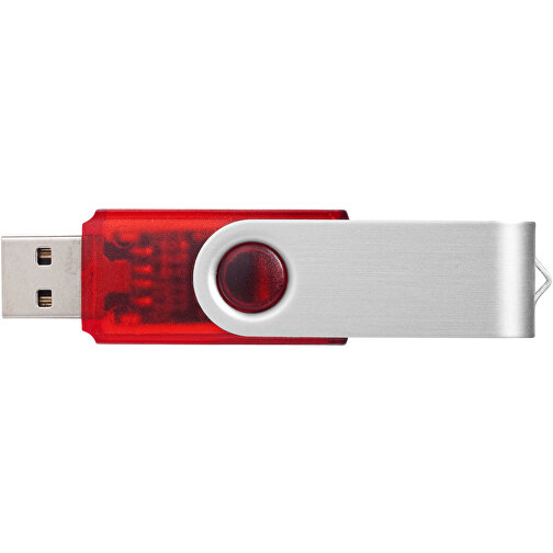 Rotate Transculent USB-Stick , rot MB , 2 GB , Kunststoff, Aluminium MB , 5,80cm x 1,90cm x 1,00cm (Länge x Höhe x Breite), Bild 3