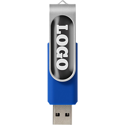 Rotate Doming USB-Stick , royalblau MB , 16 GB , Kunststoff, Aluminium MB , 5,80cm x 1,90cm x 1,00cm (Länge x Höhe x Breite), Bild 3