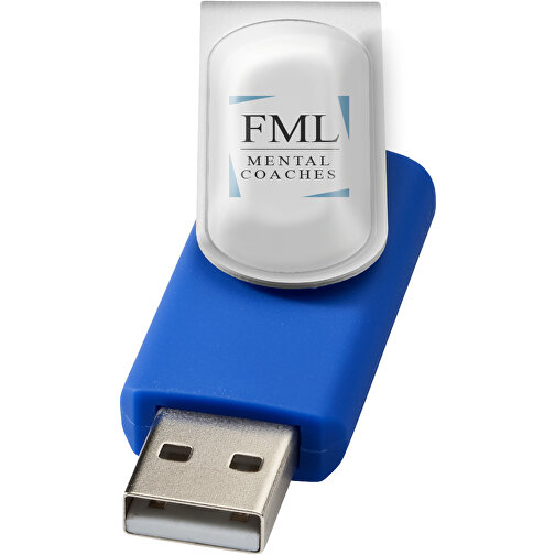 Rotate Doming USB-Stick , royalblau MB , 2 GB , Kunststoff, Aluminium MB , 5,80cm x 1,90cm x 1,00cm (Länge x Höhe x Breite), Bild 2