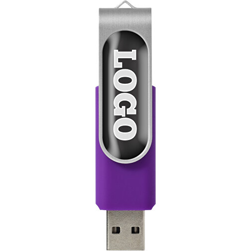 Rotate Doming USB-Stick , lila MB , 2 GB , Kunststoff, Aluminium MB , 5,80cm x 1,90cm x 1,00cm (Länge x Höhe x Breite), Bild 3