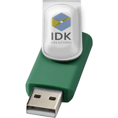 Rotate Doming USB-Stick , grün MB , 1 GB , Kunststoff, Aluminium MB , 5,80cm x 1,90cm x 1,00cm (Länge x Höhe x Breite), Bild 2