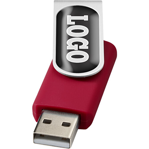 Rotate Doming USB-Stick , rot MB , 32 GB , Kunststoff, Aluminium MB , 5,80cm x 1,90cm x 1,00cm (Länge x Höhe x Breite), Bild 1