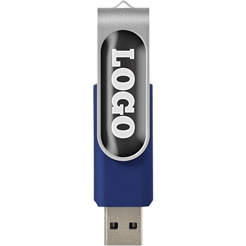 Rotate Doming USB-Stick , blau MB , 8 GB , Kunststoff, Aluminium MB , 5,80cm x 1,90cm x 1,00cm (Länge x Höhe x Breite), Bild 3