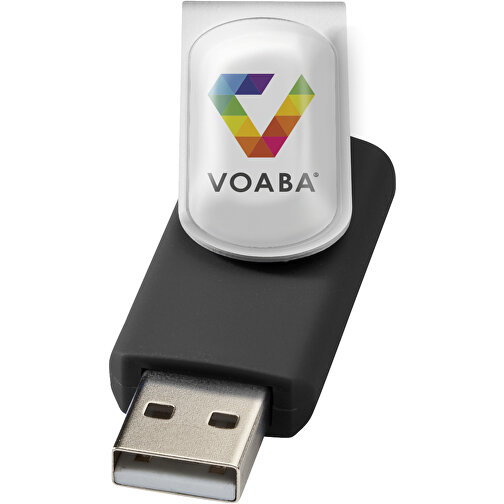 Rotate Doming USB-Stick , schwarz MB , 16 GB , Kunststoff, Aluminium MB , 5,80cm x 1,90cm x 1,00cm (Länge x Höhe x Breite), Bild 2