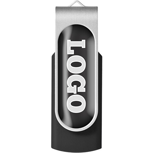 Rotate Doming USB-Stick , schwarz MB , 8 GB , Kunststoff, Aluminium MB , 5,80cm x 1,90cm x 1,00cm (Länge x Höhe x Breite), Bild 4