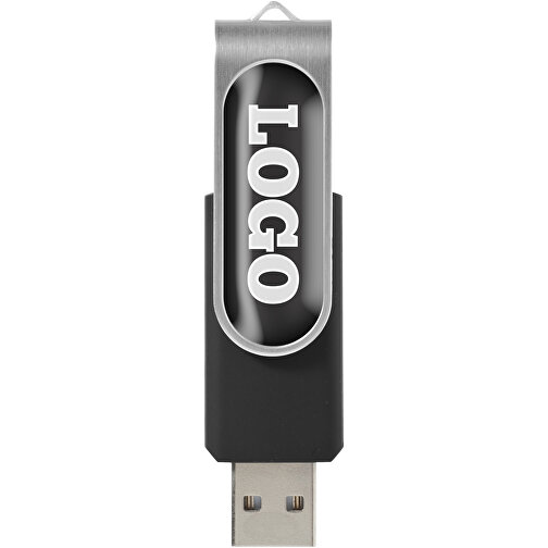 Rotate Doming USB-Stick , schwarz MB , 2 GB , Kunststoff, Aluminium MB , 5,80cm x 1,90cm x 1,00cm (Länge x Höhe x Breite), Bild 3