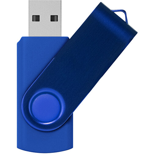 Rotate Metallic USB-Stick , royalblau MB , 8 GB , Kunststoff, Aluminium MB , 5,80cm x 1,90cm x 1,00cm (Länge x Höhe x Breite), Bild 1