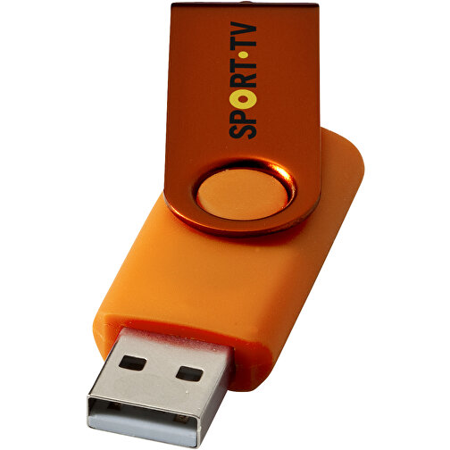 Rotate Metallic USB-Stick , orange MB , 16 GB , Kunststoff, Aluminium MB , 5,80cm x 1,90cm x 1,00cm (Länge x Höhe x Breite), Bild 2