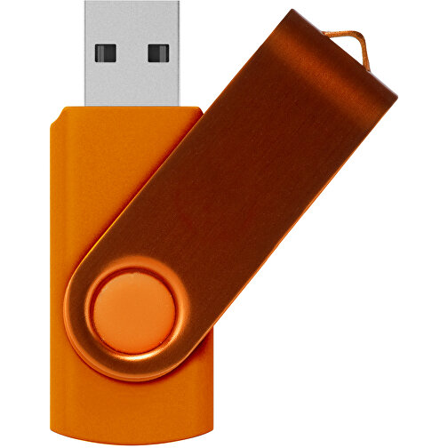 Rotate Metallic USB-Stick , orange MB , 8 GB , Kunststoff, Aluminium MB , 5,80cm x 1,90cm x 1,00cm (Länge x Höhe x Breite), Bild 1