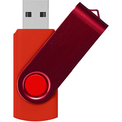 Rotate Metallic USB-Stick , dunkelrot MB , 32 GB , Kunststoff, Aluminium MB , 5,80cm x 1,90cm x 1,00cm (Länge x Höhe x Breite), Bild 1