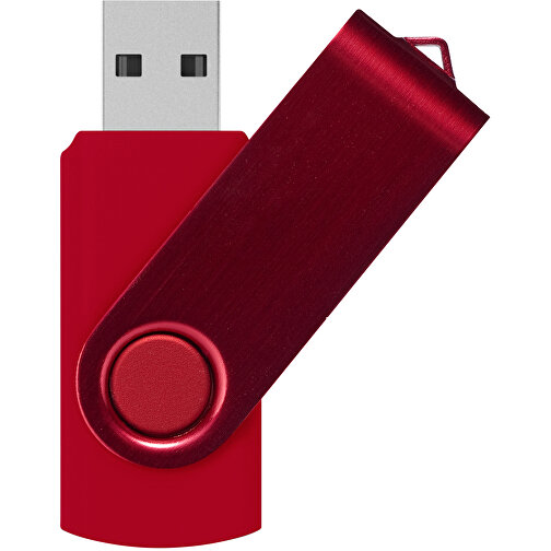 Rotate Metallic USB-Stick , rot MB , 32 GB , Kunststoff, Aluminium MB , 5,80cm x 1,90cm x 1,00cm (Länge x Höhe x Breite), Bild 1
