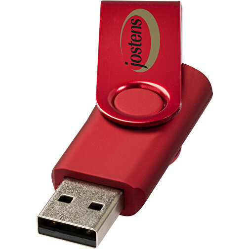Rotate Metallic USB-Stick , rot MB , 8 GB , Kunststoff, Aluminium MB , 5,80cm x 1,90cm x 1,00cm (Länge x Höhe x Breite), Bild 2