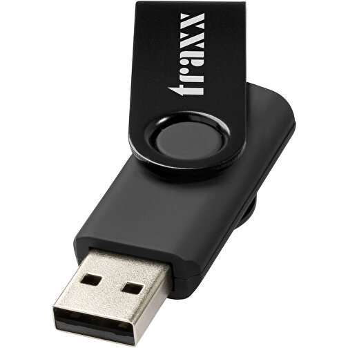 Rotate Metallic USB-Stick , schwarz MB , 16 GB , Kunststoff, Aluminium MB , 5,80cm x 1,90cm x 1,00cm (Länge x Höhe x Breite), Bild 2