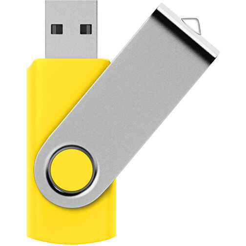 Rotate USB-Stick , gelb MB , 16 GB , Kunststoff, Aluminium MB , 5,80cm x 1,90cm x 1,00cm (Länge x Höhe x Breite), Bild 1