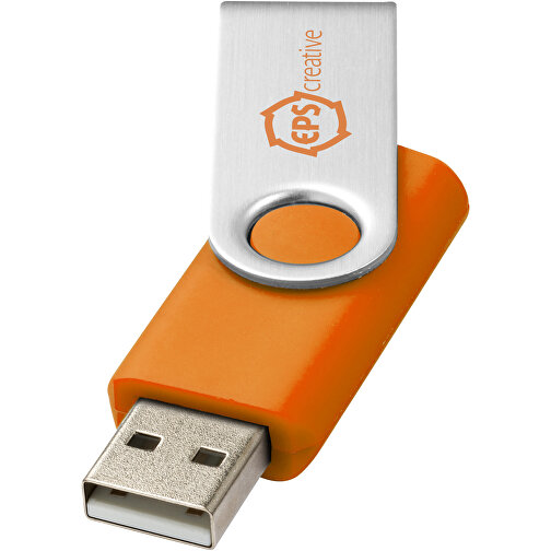Rotate USB-Stick , orange MB , 4 GB , Kunststoff, Aluminium MB , 5,80cm x 1,90cm x 1,00cm (Länge x Höhe x Breite), Bild 2