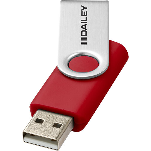 Rotate USB-Stick , rot MB , 32 GB , Kunststoff, Aluminium MB , 5,80cm x 1,90cm x 1,00cm (Länge x Höhe x Breite), Bild 2