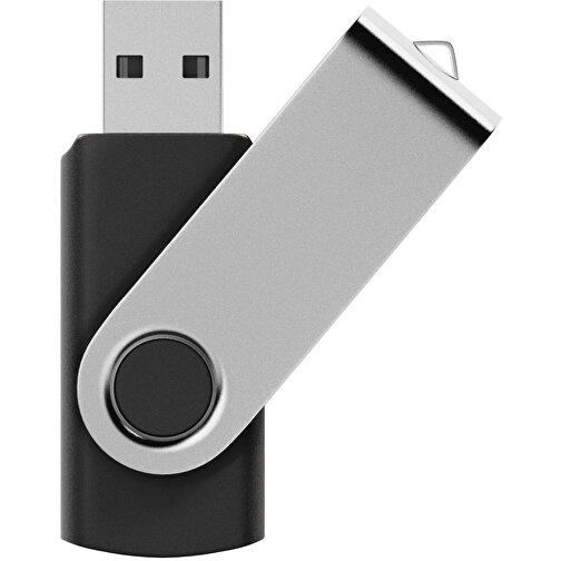 Rotate USB-Stick , schwarz MB , 8 GB , Kunststoff, Aluminium MB , 5,80cm x 1,90cm x 1,00cm (Länge x Höhe x Breite), Bild 1
