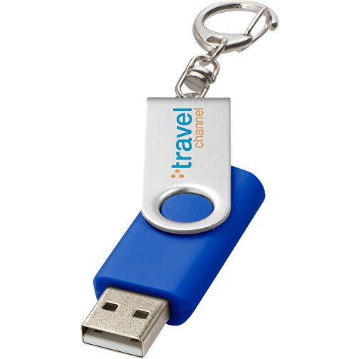 Rotate Mit Schlüsselanhänger USB-Stick , royalblau MB , 32 GB , Kunststoff, Aluminium MB , 5,80cm x 1,90cm x 1,00cm (Länge x Höhe x Breite), Bild 2