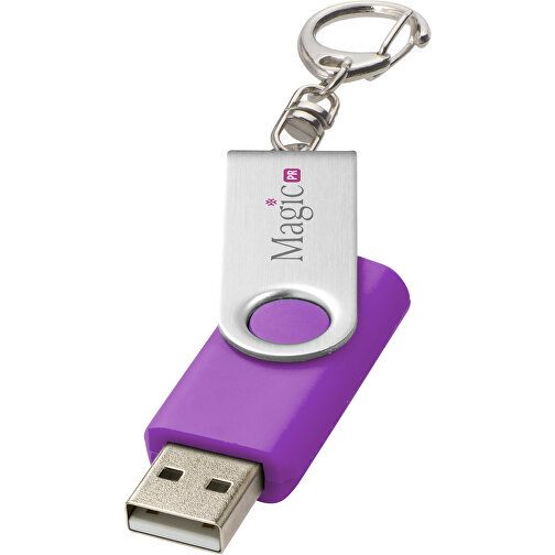 Rotate Mit Schlüsselanhänger USB-Stick , lila MB , 2 GB , Kunststoff, Aluminium MB , 5,80cm x 1,90cm x 1,00cm (Länge x Höhe x Breite), Bild 2