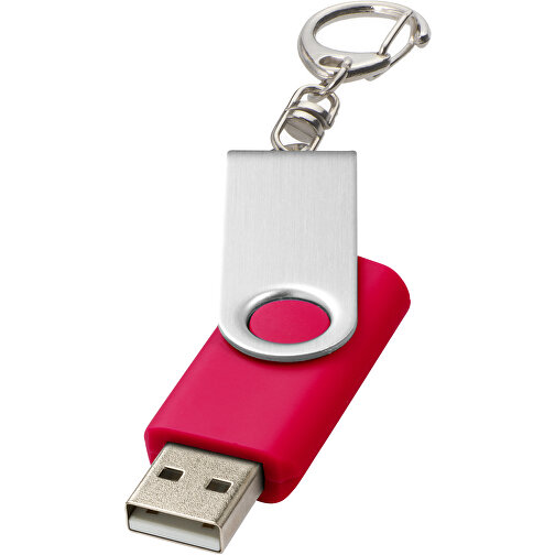 Rotate Mit Schlüsselanhänger USB-Stick , magenta MB , 16 GB , Kunststoff, Aluminium MB , 5,80cm x 1,90cm x 1,00cm (Länge x Höhe x Breite), Bild 1