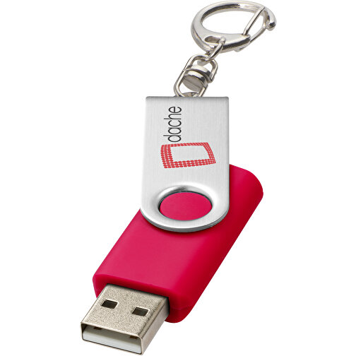 Rotate Mit Schlüsselanhänger USB-Stick , magenta MB , 16 GB , Kunststoff, Aluminium MB , 5,80cm x 1,90cm x 1,00cm (Länge x Höhe x Breite), Bild 2