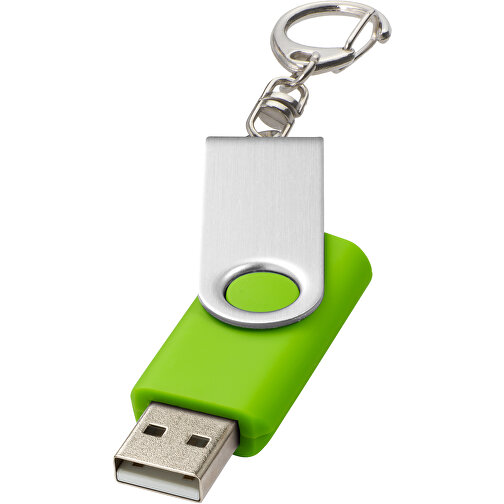 Rotate Mit Schlüsselanhänger USB-Stick , limone MB , 8 GB , Kunststoff, Aluminium MB , 5,80cm x 1,90cm x 1,00cm (Länge x Höhe x Breite), Bild 1