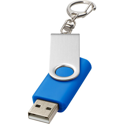 Rotate Mit Schlüsselanhänger USB-Stick , mittelblau MB , 32 GB , Kunststoff, Aluminium MB , 5,80cm x 1,90cm x 1,00cm (Länge x Höhe x Breite), Bild 1