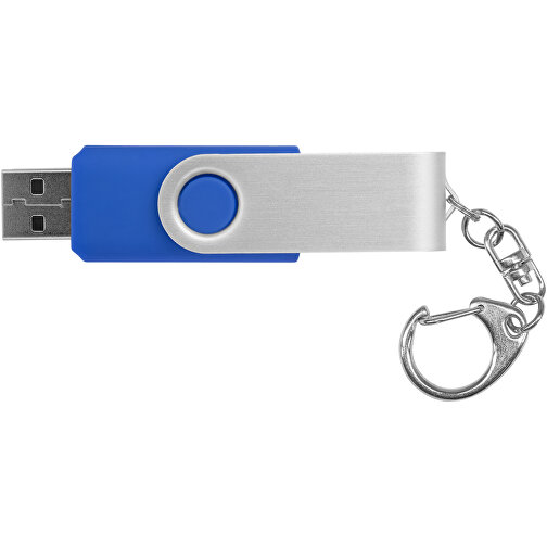 Rotate Mit Schlüsselanhänger USB-Stick , mittelblau MB , 16 GB , Kunststoff, Aluminium MB , 5,80cm x 1,90cm x 1,00cm (Länge x Höhe x Breite), Bild 4