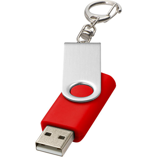 Rotate Mit Schlüsselanhänger USB-Stick , hellrot MB , 32 GB , Kunststoff, Aluminium MB , 5,80cm x 1,90cm x 1,00cm (Länge x Höhe x Breite), Bild 1