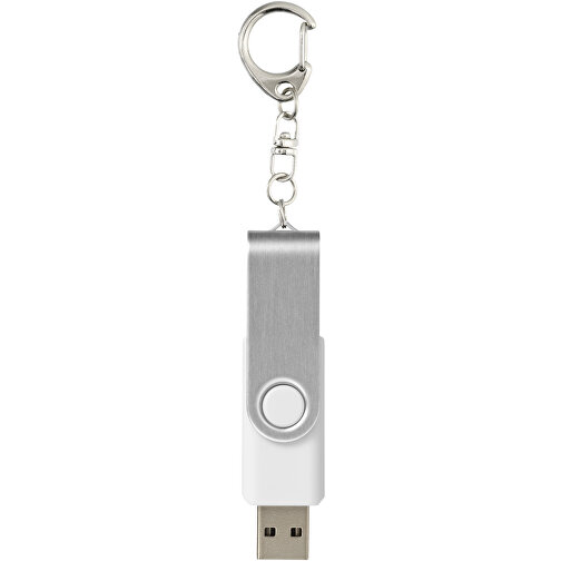 Rotate Mit Schlüsselanhänger USB-Stick , weiss MB , 16 GB , Kunststoff, Aluminium MB , 5,80cm x 1,90cm x 1,00cm (Länge x Höhe x Breite), Bild 3