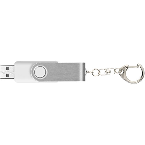 Rotate Mit Schlüsselanhänger USB-Stick , weiss MB , 1 GB , Kunststoff, Aluminium MB , 5,80cm x 1,90cm x 1,00cm (Länge x Höhe x Breite), Bild 5