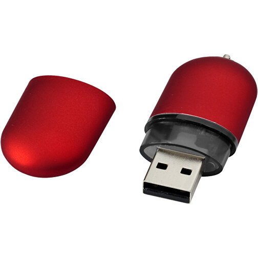 USB-Stick Business , rot MB , 8 GB , Kunststoff, Aluminium MB , 6,00cm x 2,40cm x 1,20cm (Länge x Höhe x Breite), Bild 1