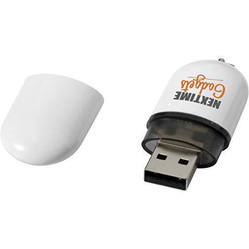 USB-Stick Business , weiß MB , 2 GB , Kunststoff, Aluminium MB , 6,00cm x 2,40cm x 1,20cm (Länge x Höhe x Breite), Bild 2