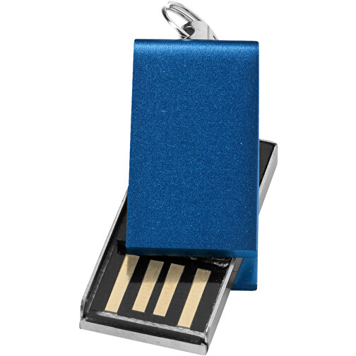 Mini Rotate USB-Stick , blau MB , 4 GB , Aluminium MB , 3,30cm x 1,60cm x 0,60cm (Länge x Höhe x Breite), Bild 1
