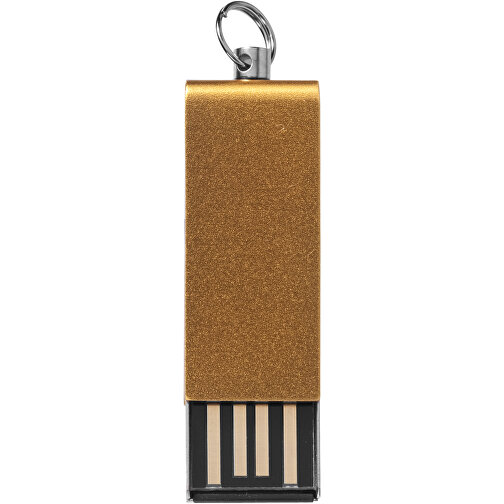 Mini Rotate USB-Stick , gold MB , 32 GB , Aluminium MB , 3,30cm x 1,60cm x 0,60cm (Länge x Höhe x Breite), Bild 3