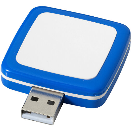 Rotating Square USB-Stick , blau MB , 8 GB , Kunststoff MB , 4,40cm x 4,00cm x 1,00cm (Länge x Höhe x Breite), Bild 1