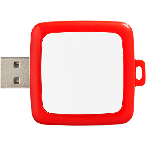 Rotating Square USB-Stick , rot MB , 4 GB , Kunststoff MB , 4,40cm x 4,00cm x 1,00cm (Länge x Höhe x Breite), Bild 5