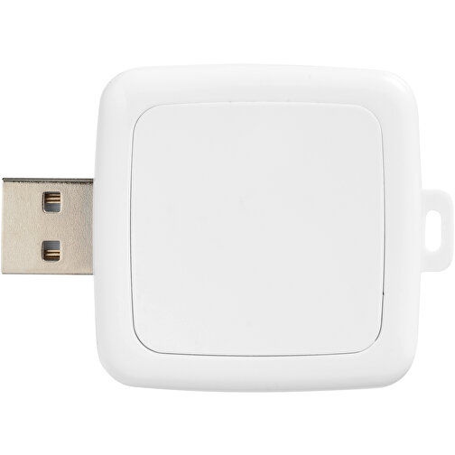 Rotating Square USB-Stick , weiß MB , 4 GB , Kunststoff MB , 4,40cm x 4,00cm x 1,00cm (Länge x Höhe x Breite), Bild 5