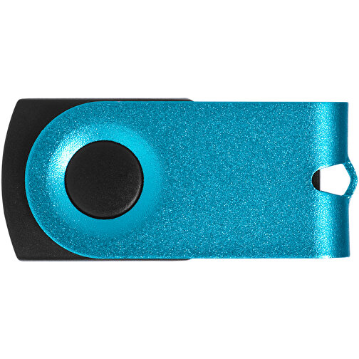 Mini USB-Stick , aquablau MB , 1 GB , Aluminium MB , 3,20cm x 1,60cm x 1,40cm (Länge x Höhe x Breite), Bild 4
