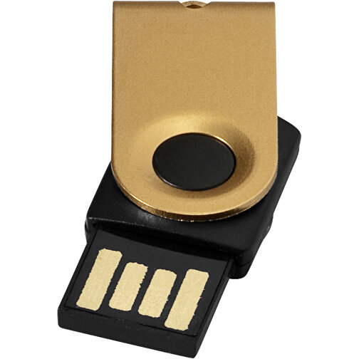 Mini USB-Stick , gold MB , 16 GB , Aluminium MB , 3,20cm x 1,60cm x 1,40cm (Länge x Höhe x Breite), Bild 1