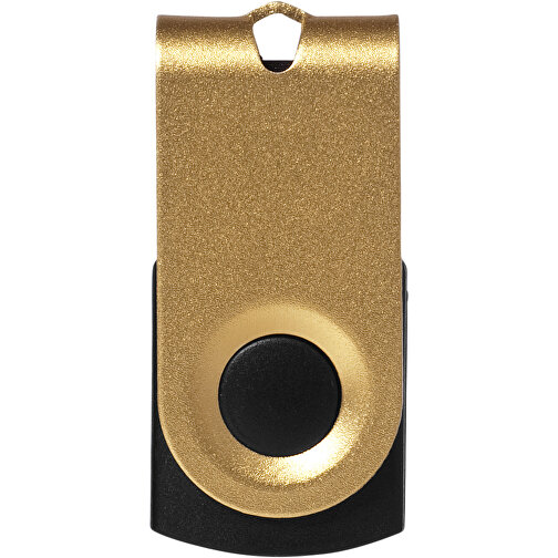 Mini USB-Stick , gold MB , 2 GB , Aluminium MB , 3,20cm x 1,60cm x 1,40cm (Länge x Höhe x Breite), Bild 3