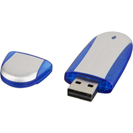 Memo USB-Stick , dunkelblau / silber MB , 4 GB , Kunststoff, Aluminium MB , 6,00cm x 2,40cm x 1,20cm (Länge x Höhe x Breite), Bild 1